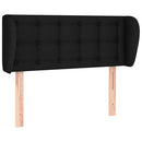 vidaXL fekete szövet fejtámla szárnyakkal 93x23x78/88 cm