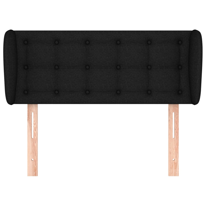 vidaXL fekete szövet fejtámla szárnyakkal 93x23x78/88 cm