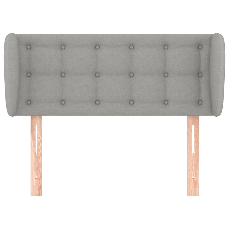 vidaXL világosszürke szövet fejtámla szárnyakkal 103x23x78/88 cm