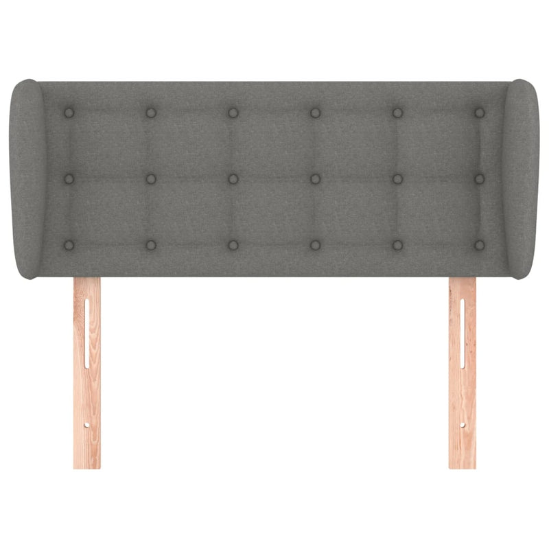 vidaXL sötétszürke szövet fejtámla szárnyakkal 103x23x78/88 cm