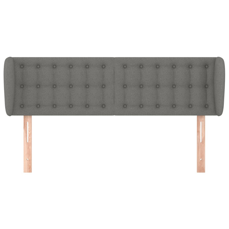 vidaXL sötétszürke szövet fejtámla szárnyakkal 147x23x78/88 cm
