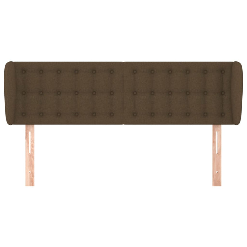 vidaXL sötétbarna szövet fejtámla 147x23x78/88 cm