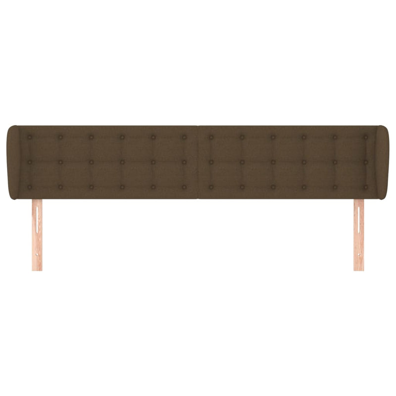 vidaXL sötétbarna szövet fejtámla 163x23x78/88 cm