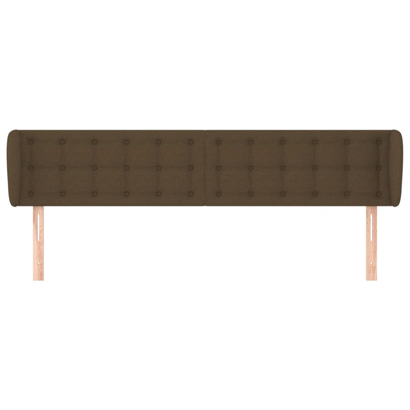 vidaXL sötétbarna szövet fejtámla 183x23x78/88 cm