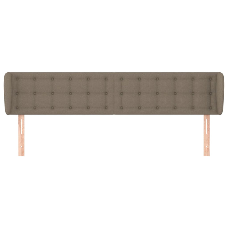 vidaXL tópszínű szövet fejtámla szárnyakkal 203x23x78/88 cm