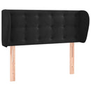 vidaXL fekete bársony fejtámla szárnyakkal 83x23x78/88 cm