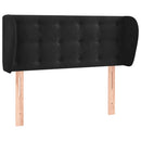 vidaXL fekete bársony fejtámla szárnyakkal 103x23x78/88 cm