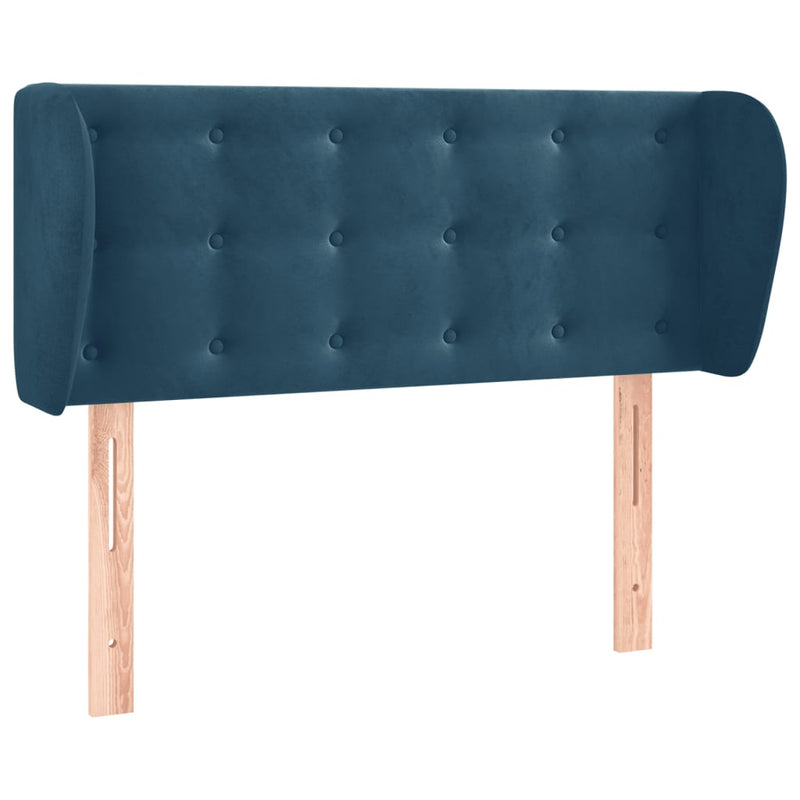 vidaXL sötétkék bársony fejtámla 103x23x78/88 cm