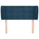 vidaXL sötétkék bársony fejtámla 103x23x78/88 cm