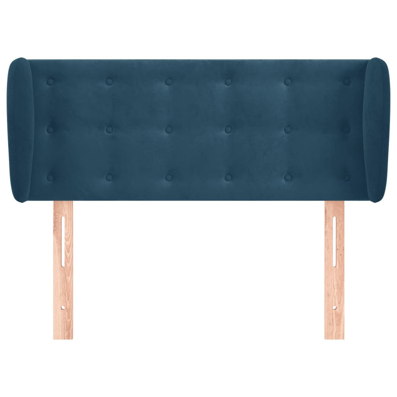 vidaXL sötétkék bársony fejtámla 103x23x78/88 cm