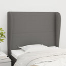 vidaXL sötétszürke szövet fejtámla szárnyakkal 83 x 23 x 118/128 cm