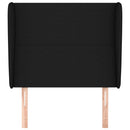 vidaXL fekete szövet fejtámla szárnyakkal 83 x 23 x 118/128 cm