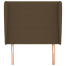 vidaXL sötétbarna szövet fejtámla szárnyakkal 83 x 23 x 118/128 cm