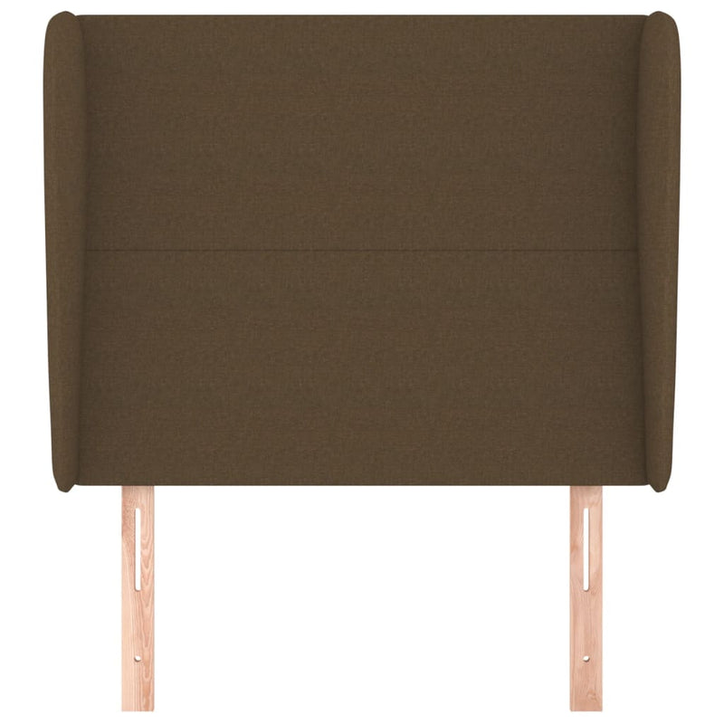 vidaXL sötétbarna szövet fejtámla szárnyakkal 83 x 23 x 118/128 cm