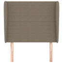 vidaXL tópszínű szövet fejtámla szárnyakkal 83 x 23 x 118/128 cm