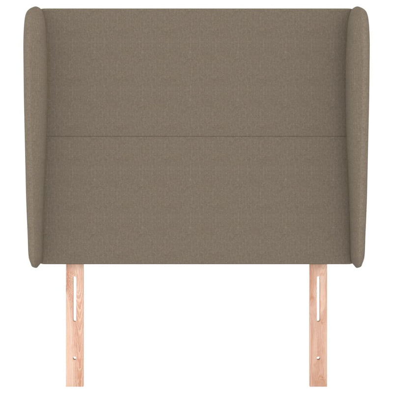 vidaXL tópszínű szövet fejtámla szárnyakkal 83 x 23 x 118/128 cm