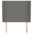 vidaXL sötétszürke szövet fejtámla szárnyakkal 93 x 23 x 118/128 cm