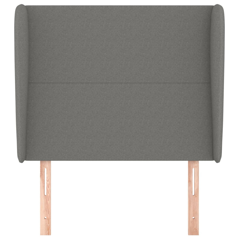 vidaXL sötétszürke szövet fejtámla szárnyakkal 93 x 23 x 118/128 cm