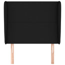 vidaXL fekete szövet fejtámla szárnyakkal 93 x 23 x 118/128 cm