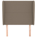 vidaXL tópszínű szövet fejtámla szárnyakkal 93 x 23 x 118/128 cm