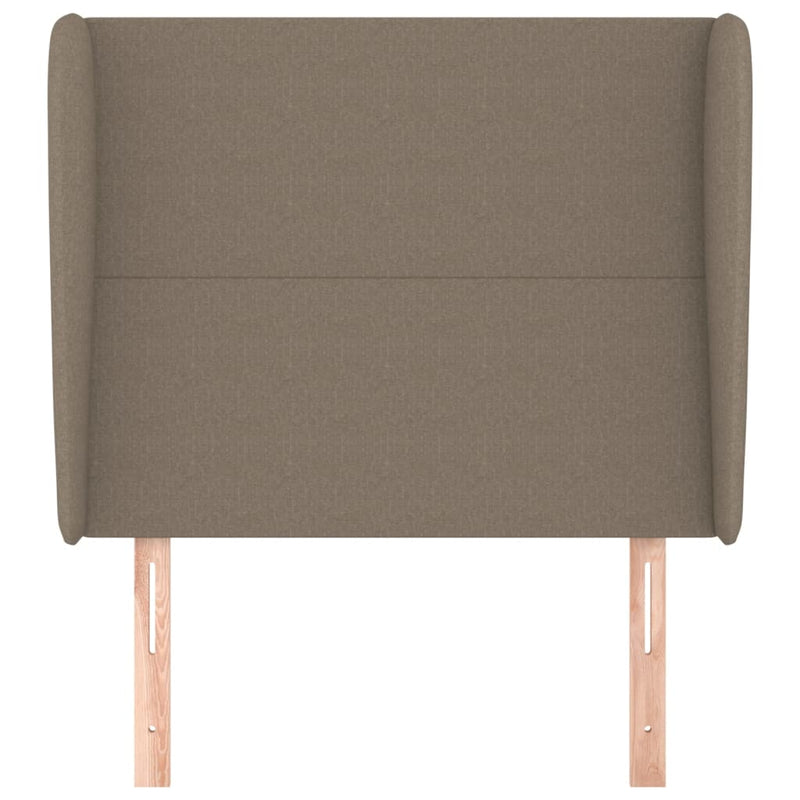 vidaXL tópszínű szövet fejtámla szárnyakkal 93 x 23 x 118/128 cm
