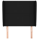 vidaXL fekete szövet fejtámla szárnyakkal 103 x 23 x 118/128 cm
