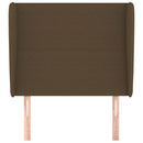 vidaXL sötétbarna szövet fejtámla szárnyakkal 103 x 23 x 118/128 cm