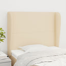 vidaXL krémszínű szövet fejtámla szárnyakkal 103 x 23 x 118/128 cm