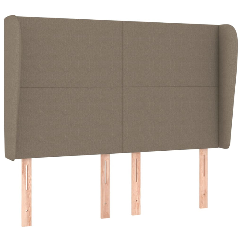vidaXL tópszínű szövet fejtámla szárnyakkal 147 x 23 x 118/128 cm