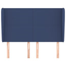 vidaXL kék szövet fejtámla szárnyakkal 147 x 23 x 118/128 cm