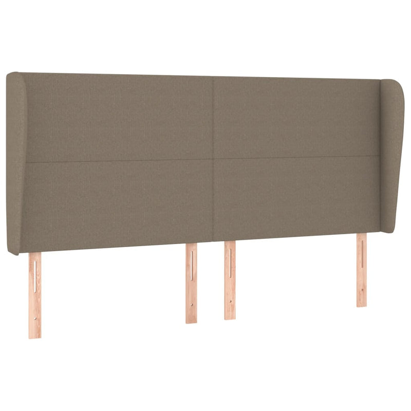 vidaXL tópszínű szövet fejtámla szárnyakkal 183x23x118/128 cm
