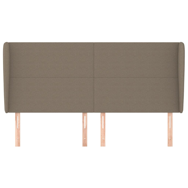 vidaXL tópszínű szövet fejtámla szárnyakkal 183x23x118/128 cm