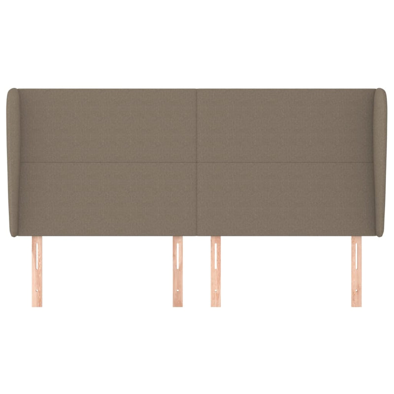 vidaXL tópszínű szövet fejtámla szárnyakkal 203x23x118/128 cm