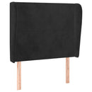 vidaXL fekete bársony fejtámla szárnyakkal 103 x 23 x 118/128 cm