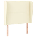 vidaXL krémszínű műbőr fejtámla szárnyakkal 83 x 23 x 118/128 cm