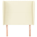 vidaXL krémszínű műbőr fejtámla szárnyakkal 83 x 23 x 118/128 cm