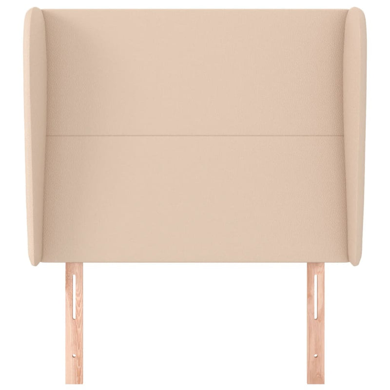 vidaXL cappuccino műbőr fejtámla szárnyakkal 83 x 23 x 118/128 cm