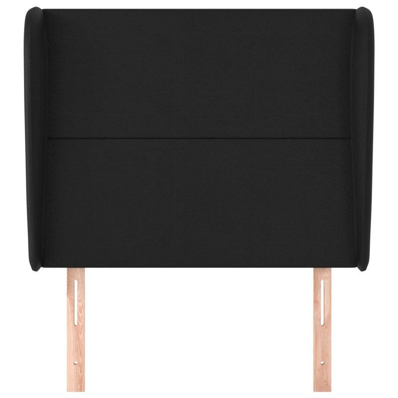 vidaXL fekete műbőr fejtámla szárnyakkal 93 x 23 x 118/128 cm