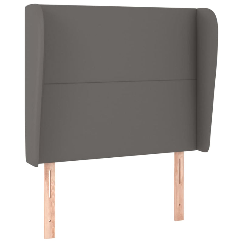 vidaXL szürke műbőr fejtámla szárnyakkal 93 x 23 x 118/128 cm