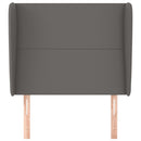 vidaXL szürke műbőr fejtámla szárnyakkal 93 x 23 x 118/128 cm