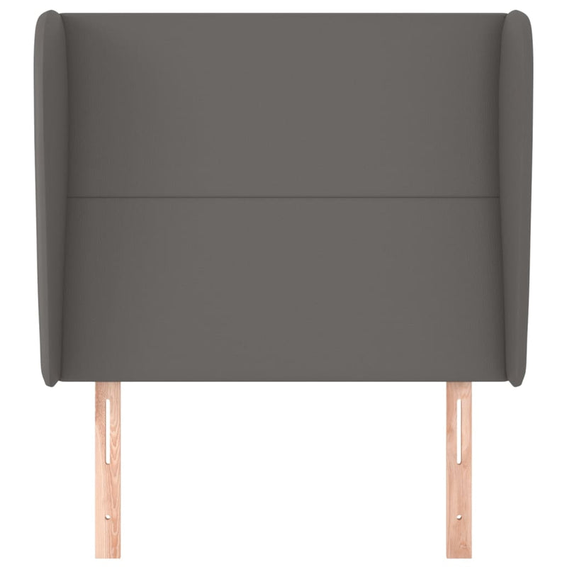 vidaXL szürke műbőr fejtámla szárnyakkal 93 x 23 x 118/128 cm
