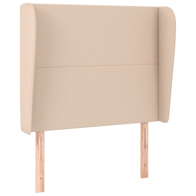 vidaXL cappuccino műbőr fejtámla szárnyakkal 93x23x118/128 cm