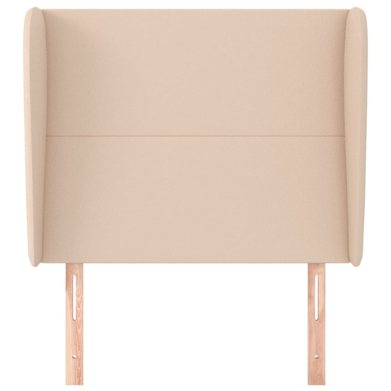 vidaXL cappuccino műbőr fejtámla szárnyakkal 93x23x118/128 cm