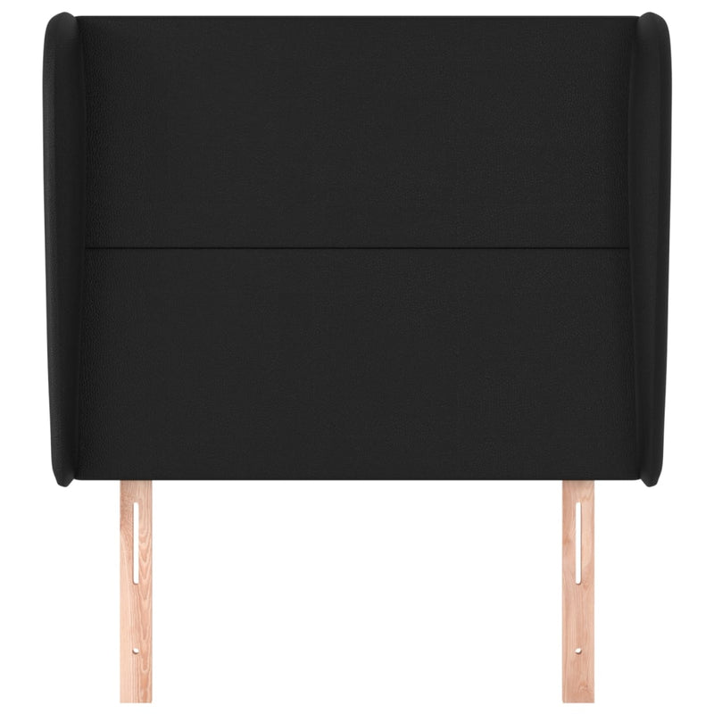 vidaXL fekete műbőr fejtámla szárnyakkal 103 x 23 x 118/128 cm