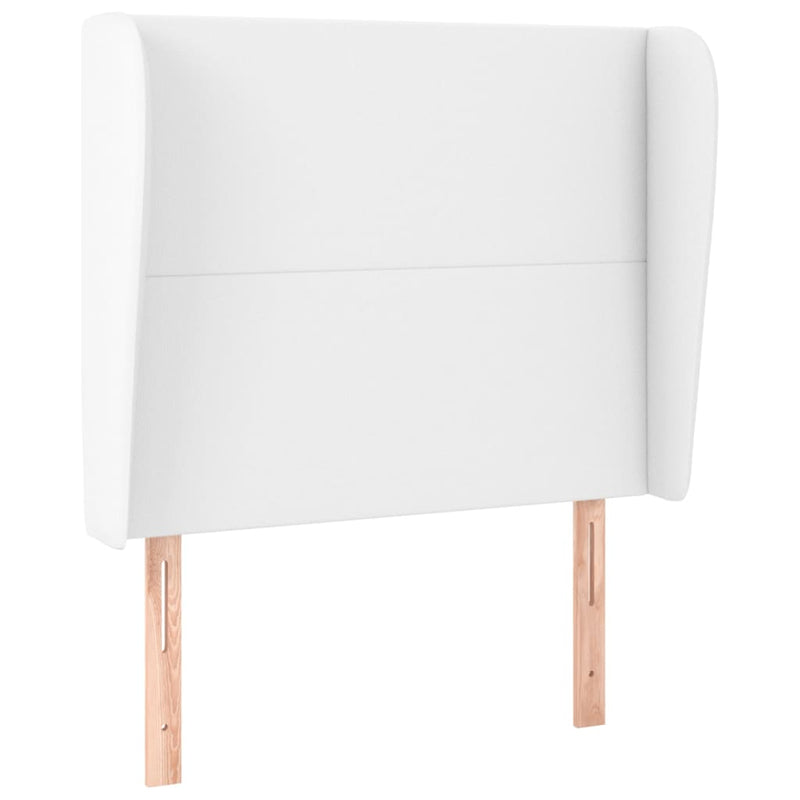 vidaXL fehér műbőr fejtámla szárnyakkal 103x23x118/128 cm