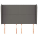 vidaXL szürke műbőr fejtámla szárnyakkal 147 x 23 x 118/128 cm