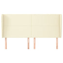 vidaXL krémszínű műbőr fejtámla szárnyakkal 163x23x118/128 cm