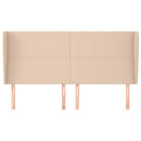 vidaXL cappuccino műbőr fejtámla szárnyakkal 183x23x118/128 cm