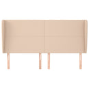 vidaXL cappuccino műbőr fejtámla szárnyakkal 203x23x118/128 cm