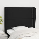 vidaXL fekete szövet fejtámla szárnyakkal 83 x 23 x 118/128 cm